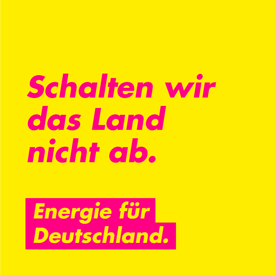 Schalten wir das Land nicht ab!
