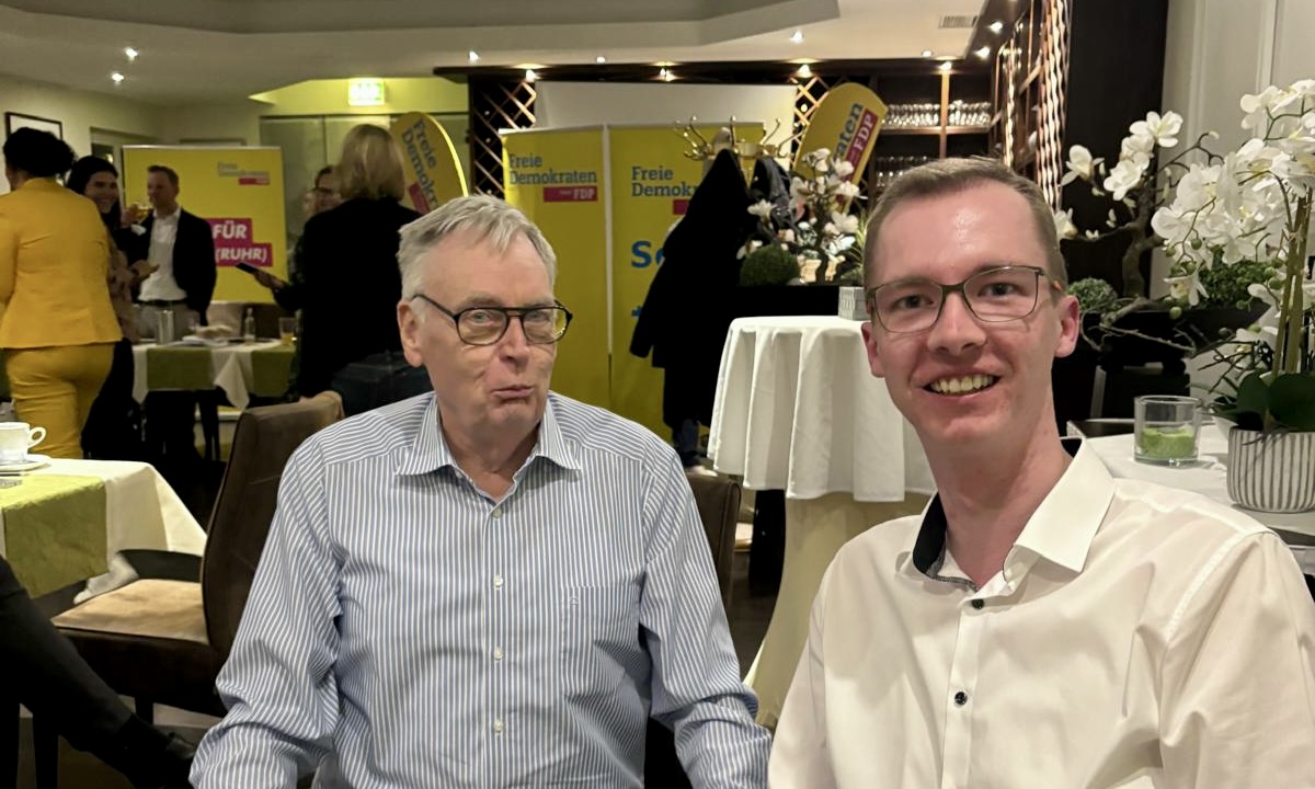 Günter Münzberger + Maximilian Kleine von der FDP LP