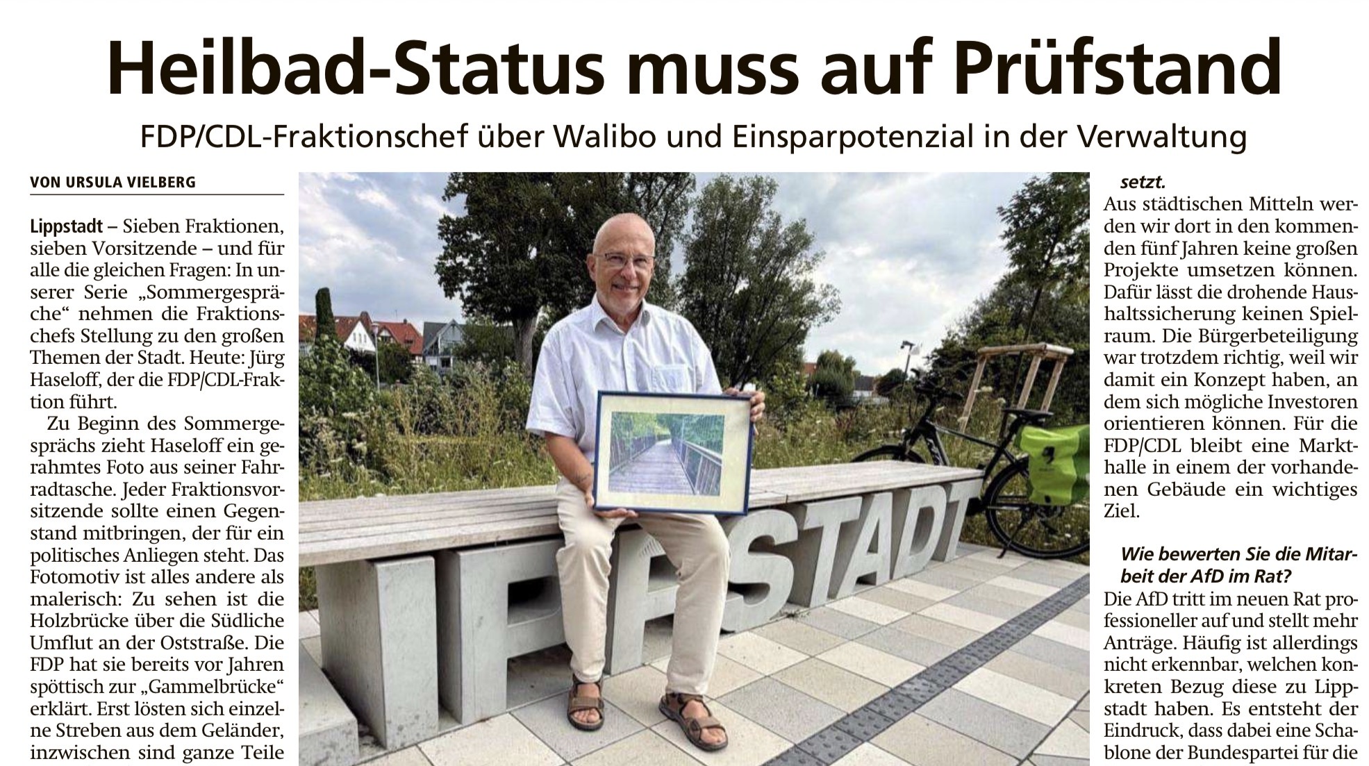 FDP/CDL-Fraktionschef Jürg Haseloff im Patriot Sommergespräch
