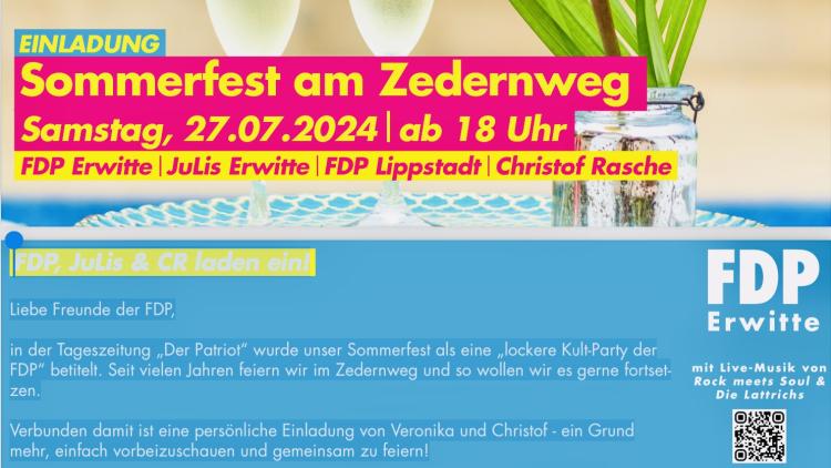 Einladung FDP Sommerfest 