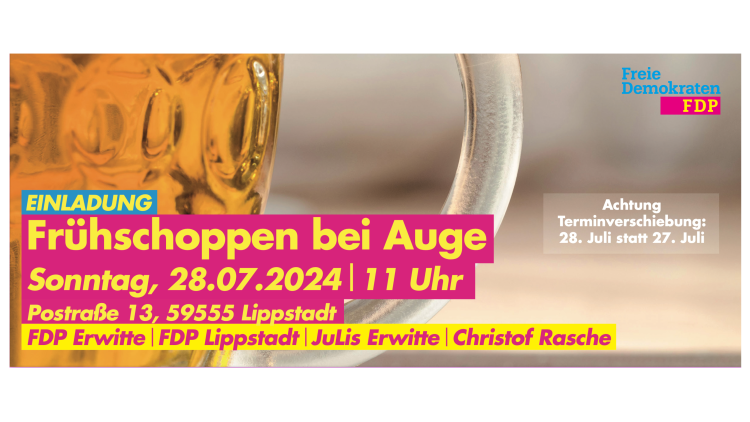 FDP-Sommerfest - Bierkrug im Biergarten