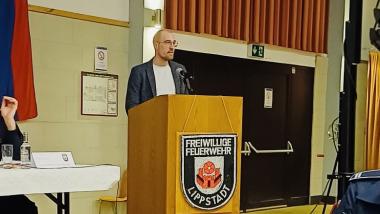 Dr. Torben Terwey bei der Feuerwehr in Lippstadt