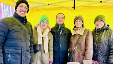 Bürgermeisterkandidat Dr. Torben Terwey und sein FDP-Team