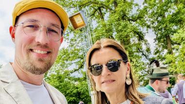 FDP / CDL Bürgermeisterkandidat Dr. Torben Terwey mit Angela von Wengersky